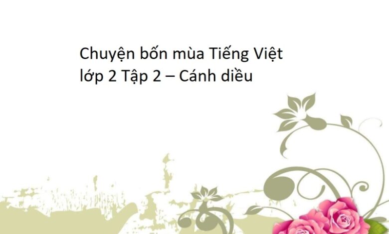 Chuyện Bốn Mùa Tiếng Việt Lớp 2 Tập 2 Cánh Diều Trường Tiểu Học Tiên Phương Chương Mỹ Hà Nội 