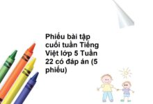 Phiếu bài tập cuối tuần Tiếng Việt lớp 5 Tuần 22 có đáp án (5 phiếu)