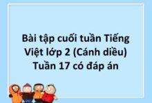 Bài tập cuối tuần Tiếng Việt lớp 2 (Cánh diều) Tuần 17 có đáp án