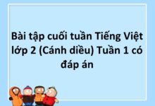 Bài tập cuối tuần Tiếng Việt lớp 2 (Cánh diều) Tuần 1 có đáp án