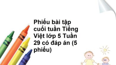 Phiếu bài tập cuối tuần Tiếng Việt lớp 5 Tuần 29 có đáp án (5 phiếu)