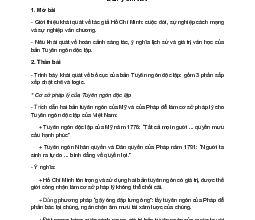 Top 50  Bài Phân tích Tuyên ngôn độc lập của Hồ Chí Minh